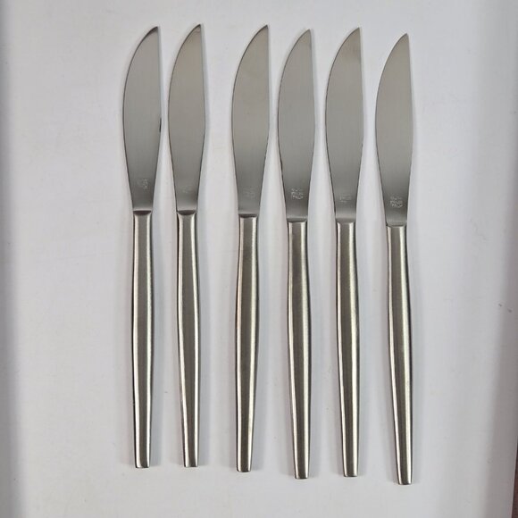 Vintage MCM Kalmar Designs Knife Sets Stainless Steel Italy NOS Steak Knives - Picture 13 of 14